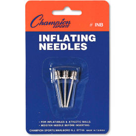 Champion Sports INB Inflating Needles for Electric Pump - Nickel-Plated - 3 Pack INB