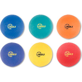 Champion Sports PGSET Playground Ball Set Nylon Assorted Colors 6/Set PGSET