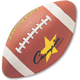 Champion Sports RFB3 Rubber Sports Ball For Football Junior Size Brown RFB3