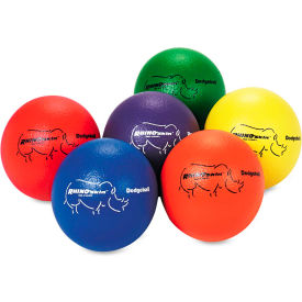 Champion Sports RXD6SET Dodge Ball Set Rhino Skin Assorted Colors 6 Balls/Set RXD6SET