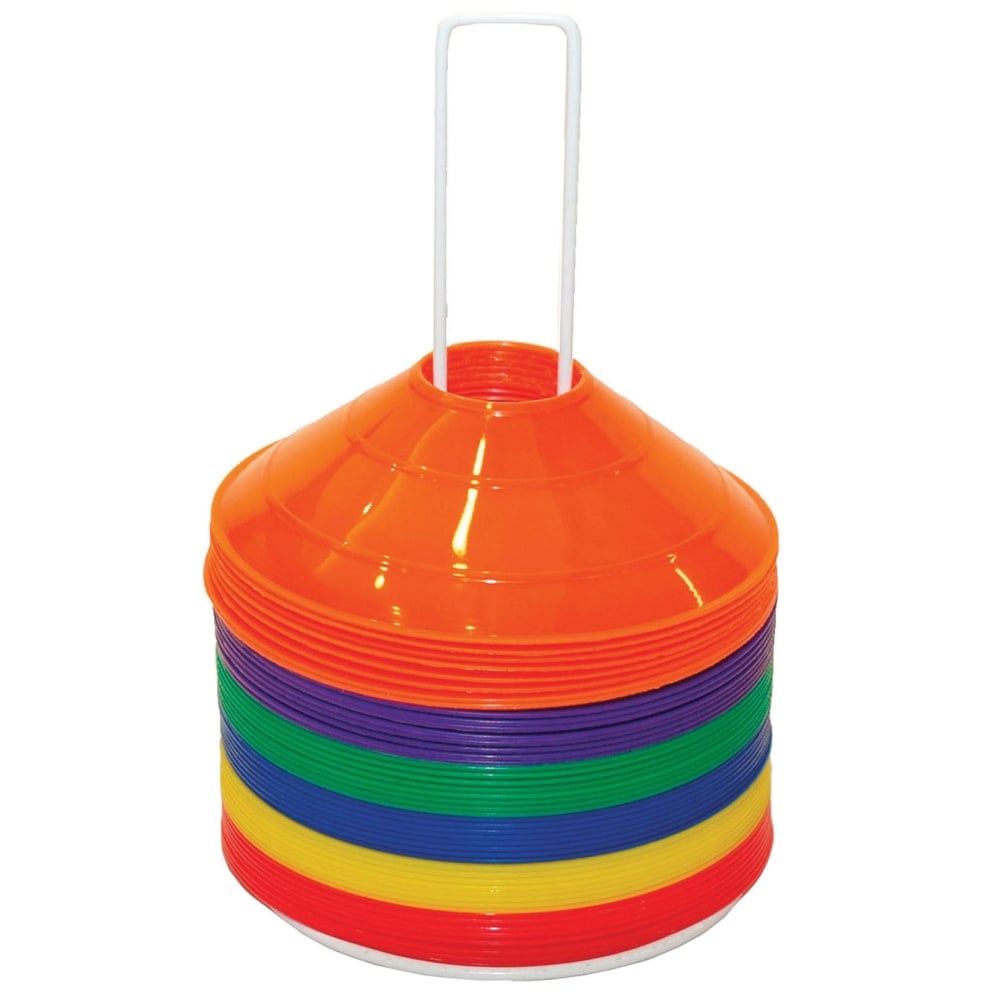 Champion Sports Saucer Field Cone Set, Assorted Colors, Pack Of 48 MPN:CHSSCXSET