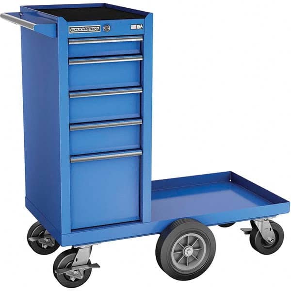 Tool Storage Combos & Systems, Type: Wheeled Tool Cabinet with Maintenance Cart , Drawers Range: 5 - 9 Drawers , Number of Pieces: 2  MPN:FMP1505LMC-BL