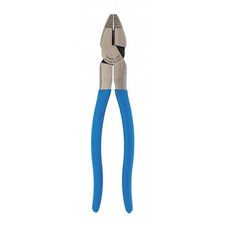 9-1/2 in Linemens Plier Round Nose High Leverage, Steel MPN:369