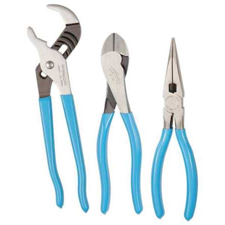 3 Piece Plier Set Dipped Handle MPN:GS-23