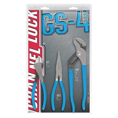 3 Piece Gift Sets Plastic Grip Plier Set Dipped Handle MPN:GS-4