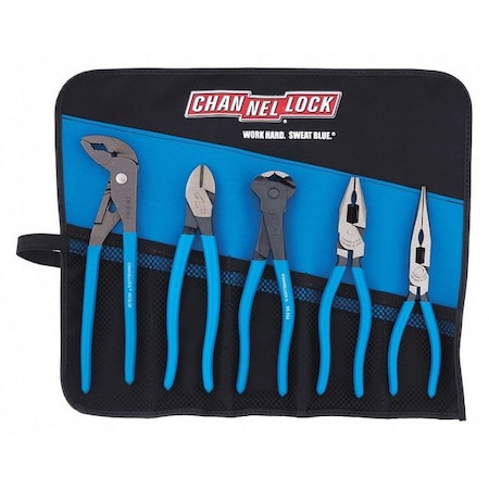 5 Piece Plastic Grip Plier Set MPN:TOOL ROLL-5E