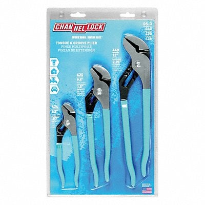 Tongue and Groove Plier Set Dipped 3Pcs. MPN:GS-3