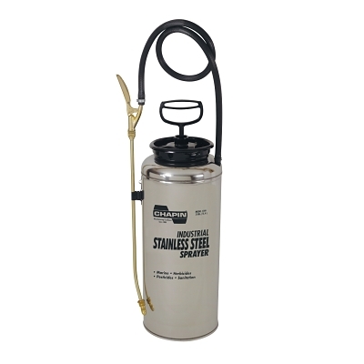 3-Gallon Ss Open Head IND. Sprayer w/Brass Pla MPN:1749