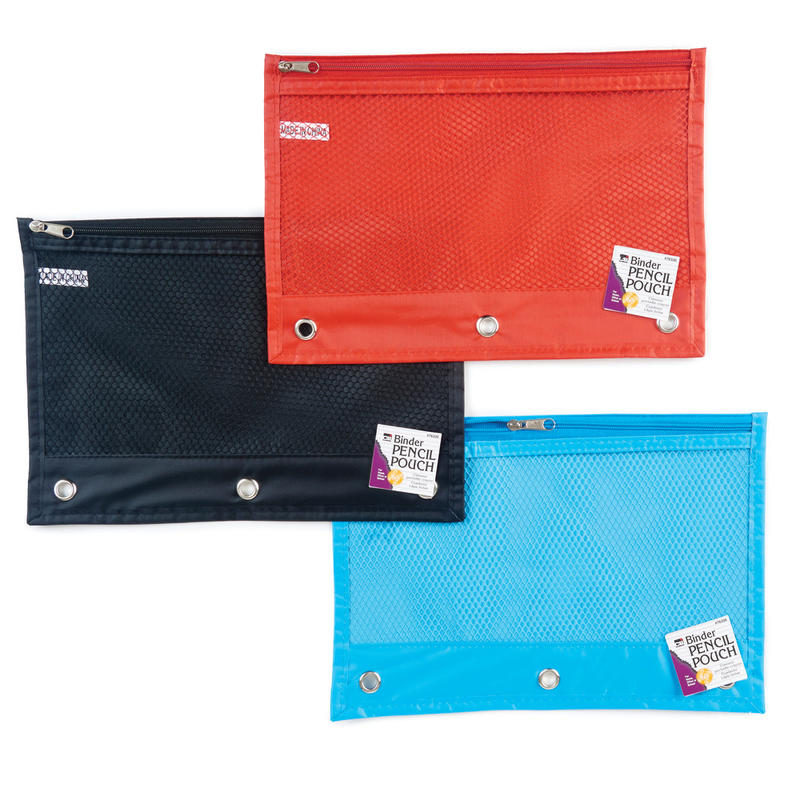 Charles Leonard Pencil Pouches, 10in x 7in, Assorted Colors, Pack Of 24 Pouches MPN:CHL76330ST