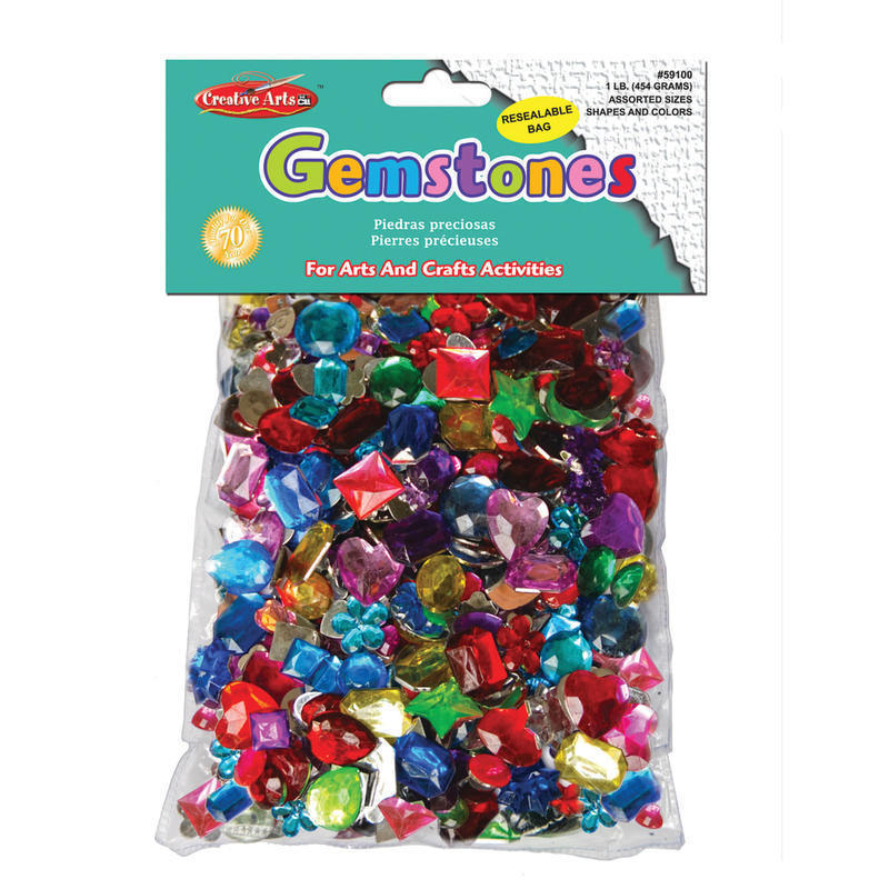 Charles Leonard Acrylic Gemstones, 1 Lb, Assorted Styles MPN:CHL59100