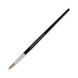 CLI® Round Camel Hair Paint Brushes No. 10 Aluminum Ferrule Wood Handle 12/Dozen 73510