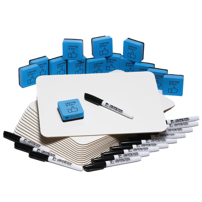 Charles Leonard Dry-Erase Board Class Pack, 9in x 12in, White, 90 Pieces MPN:CHL35090
