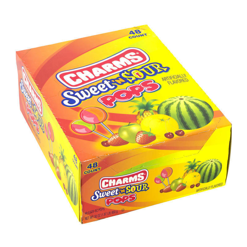 Charms Lollipops, Sweet And Sour Flat Pop, Pack Of 48 MPN:209-00128
