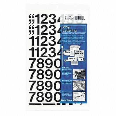 Numbers Vinyl Helvetica 1 Black PK44 MPN:01130