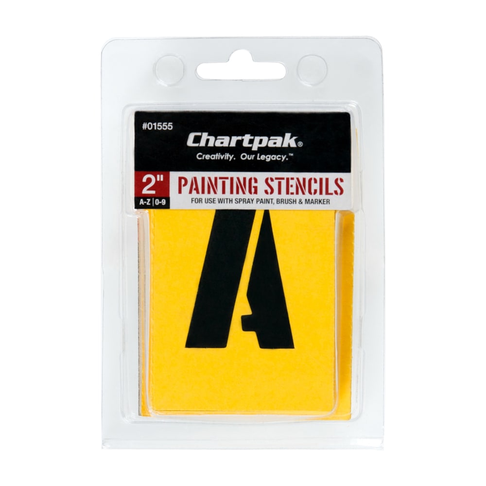 Chartpak Pickett Painting Stencils, Numbers/Letters, 2in MPN:1555