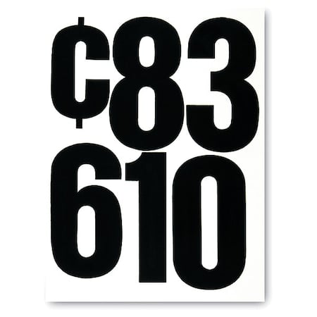 Press-On Numbers, Vinyl, 6