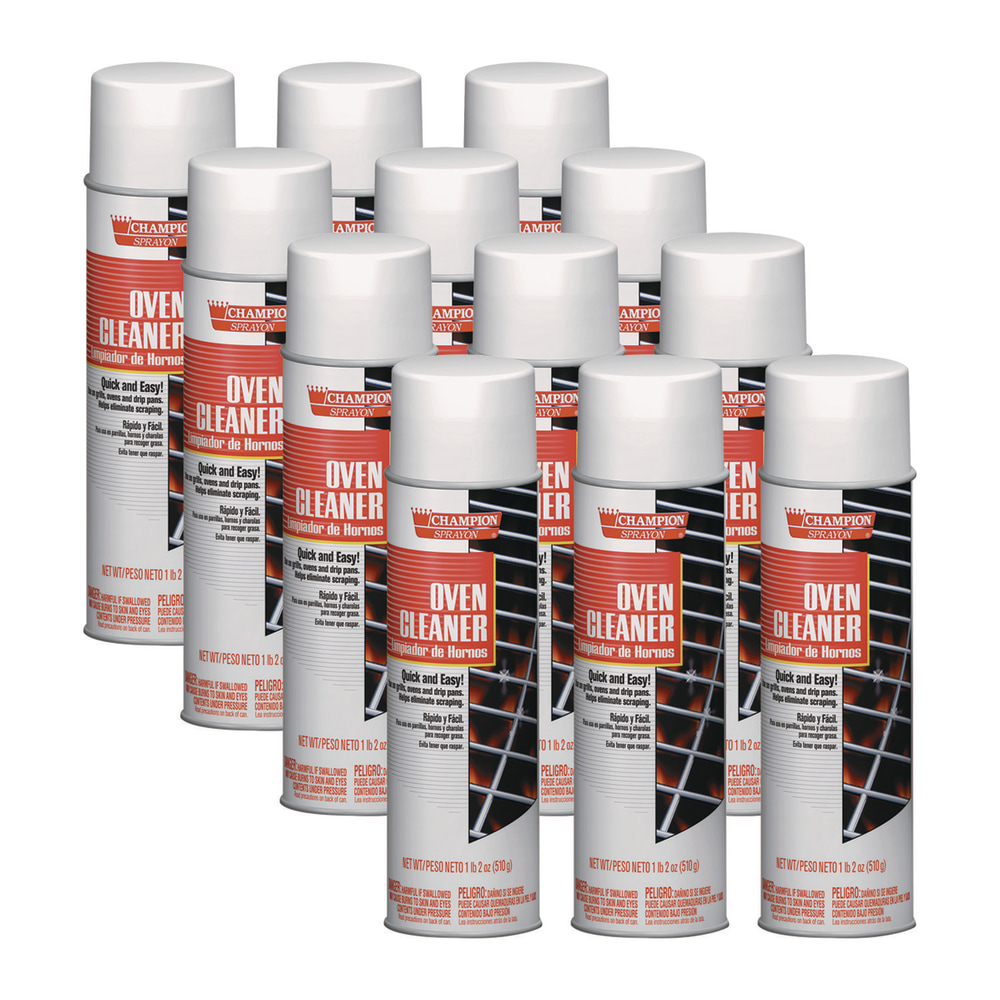 Chase Products Champion Sprayon Oven Cleaner, 18 oz Aerosol Spray, 12/Carton MPN:CHA 5177