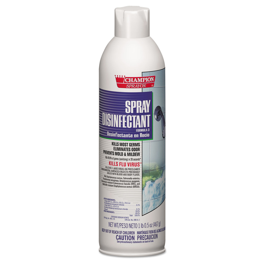 Chase Products Champion Sprayon Spray Disinfectant, 16.5 oz Aerosol Spray, 12/Carton MPN:5157