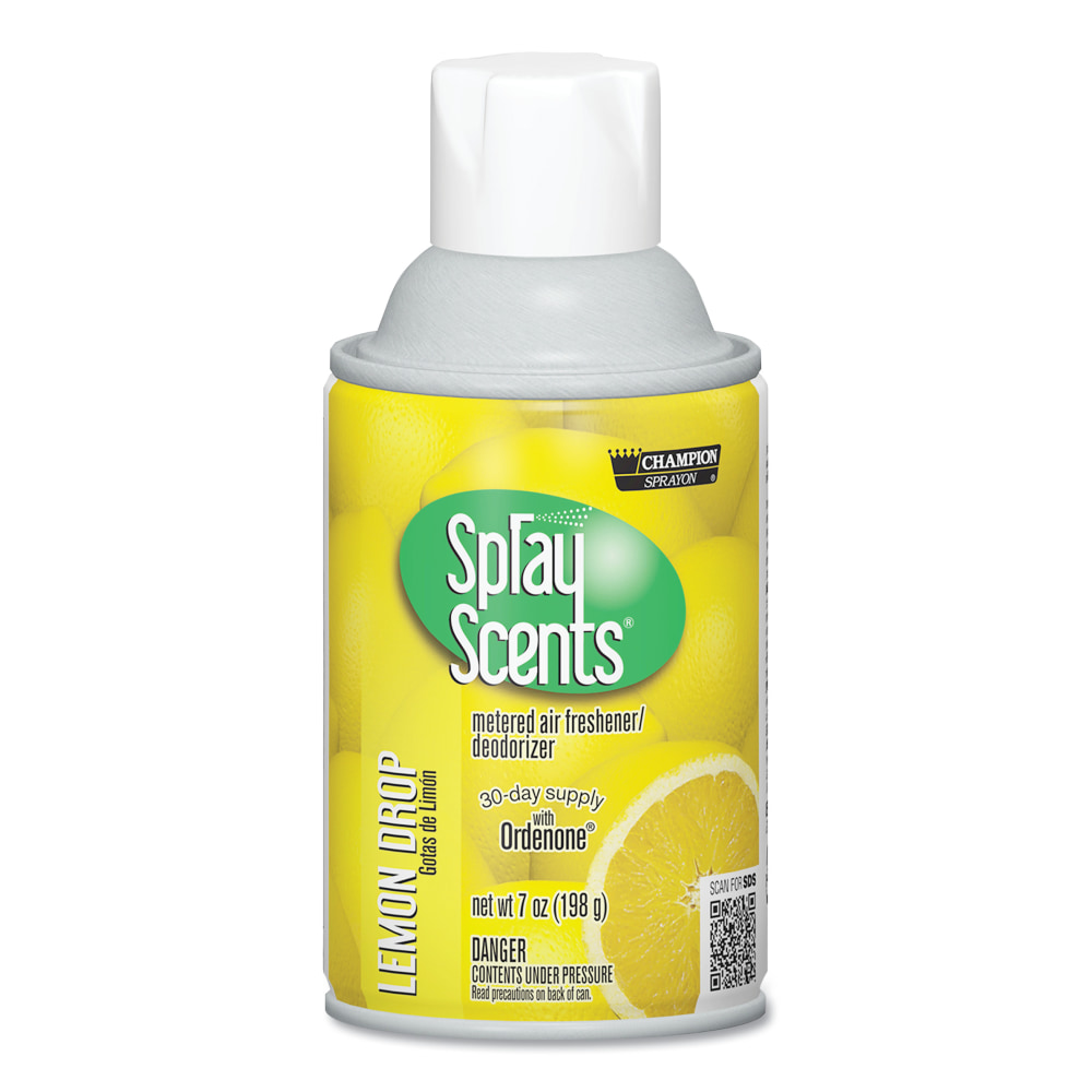 Chase Products Champion Sprayon SPRAYScents Metered Air Freshener Refill, Lemon, 7 oz Aerosol, Spray 12/Carton MPN:CHA 5189