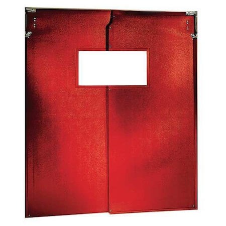 Flexible Swinging Dr, 8x6 ft, Red, PVC, PR MPN:AIR2007296RED