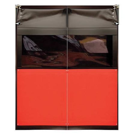 Flexible Swinging Dr, 7x6 ft, Red, PVC, PR MPN:AIR9737284RED