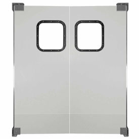 Chase Doors Light to Medium Duty Service Door Double Panel Gray 4' x 7' 4884NWD-MG 4884NWD-MG