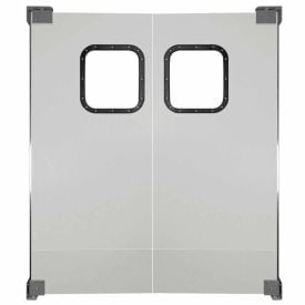 Chase Doors Light to Medium Duty Service Door Double Panel Gray 6' x 7' 7284NWD-MG 7284NWD-MG