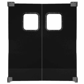 Chase Doors Light to Medium Duty Service Door Double Panel Black 6' x 8' 7296NWD-BK 7296NWD-BK