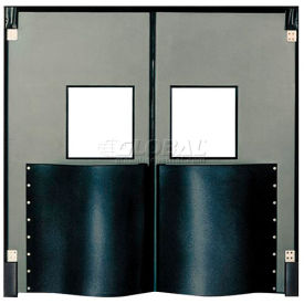 Chase Doors Extra HD Double Panel Traffic Door 8'W x 9'H Metallic Gray DID96108-MG DID96108-MG