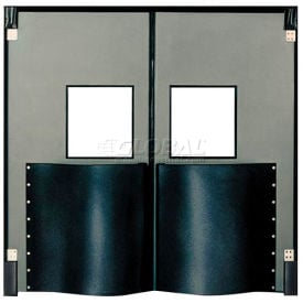 Chase Doors Extra HD Double Panel Traffic Door 8'W x 8'H Metallic Gray DID9696-MG DID9696-MG