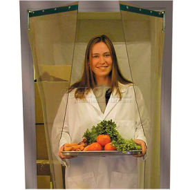 Chase Doors Flexible Clear Vinyl Double Panel Impact Traffic Door ECD4884 4'W x 7'H ECD4884