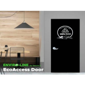 EcoAccess® Single Acting Recycled HDPE Door with Aluminum Mounting Hardware 4'W x 8'H Black EcoAccess-4896H