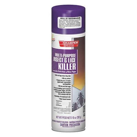 10 oz.Aerosol Spray Indoor/Outdoor Insecticide Lice Killer, PK12 MPN:438-5106