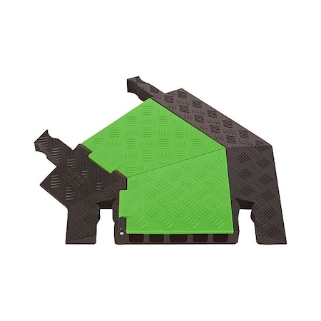 Cable Protector 45 Deg Left Turn, 1-7/8 in H, 24-1/2 in L, 19-3/4 in W, 5 Channel, Polyurethane MPN:GDT5X125-L-FLGB
