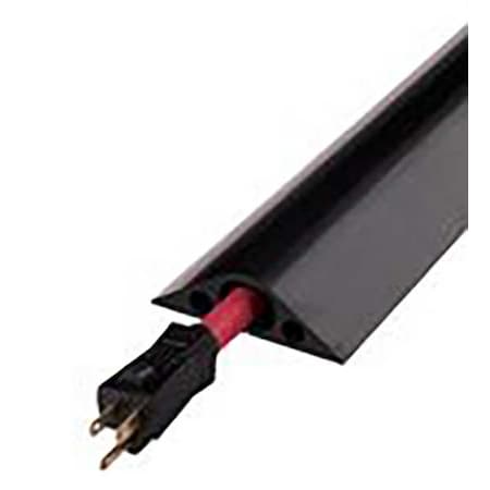 Cable Protector, 1 in H, 10 ft L, 3-1/4 in W, 1 Channel, Rubber, Black MPN:RFD4-10