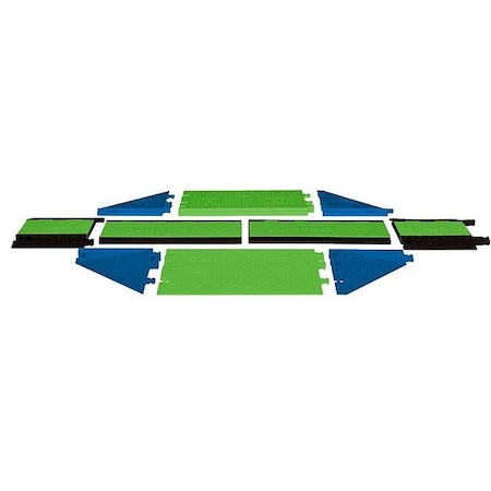 Hi-Viz Cable Protector, 1-7/8 in H, 111.13 in L, 51-1/4 in W, 5 Channel, Urethane MPN:WSA-125-KIT1FLG