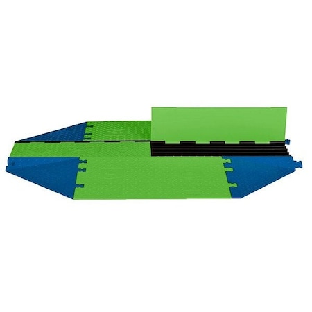 Hi-Viz Cable Protector, 1-7/8 in H, 75.38 in L, 51-1/4 in W, 5 Channel, Urethane MPN:WSA-125-KIT2FLG