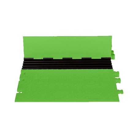 Hi-Viz Cable Protector, 1-7/8 in H, 36 in L, 51-1/4 in W, 5 Channel, Urethane, Black, Blue, Green MPN:WSA-125-KIT3FLG
