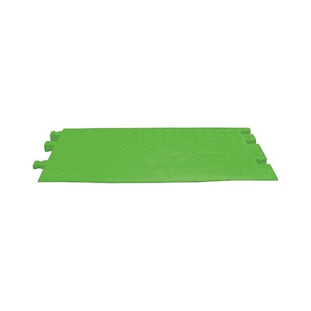 Hi-Viz Cable Ramp, 1-7/8 in H, 36 in L, 20.38 in W, 5 Channel, Urethane, Green MPN:WSA-125RFAH-FLG