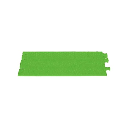 Hi-Viz Cable Ramp, 1-7/8 in H, 36 in L, 20 in W, 5 Channel, Urethane, Green MPN:WSA-125RMAH-FLG