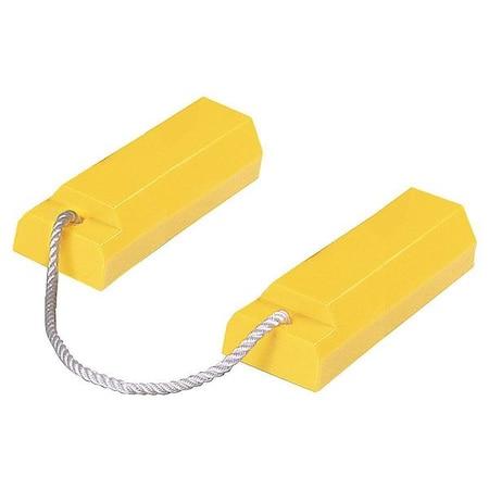 Airplane Chock, 3 In H, Urethane, Yellow, PR MPN:AC3515-P