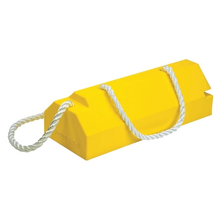 Airplane Chock, 6 In, Urethane, Ylw MPN:AC6820-LR-RP