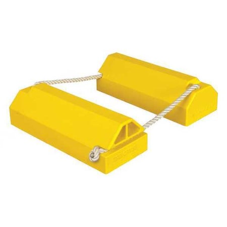 Airplane Chock, 6 In, Urethane, Ylw, PR MPN:AC6856-LR-RP