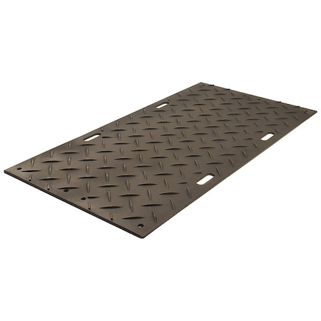Ground Protection Mat, High Density Polyethylene, 3 ft W x 6 ft L, 1/2 in Thick MPN:AM36