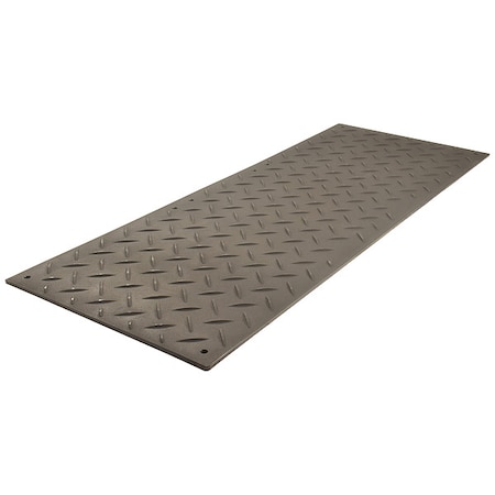 Ground Protection Mat, 1/2 in Thickness, High Density Polyethylene, Black MPN:AM38