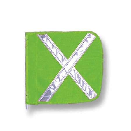 Warning Whip Flag Reflexite X, Green, Nylon Mesh, Mounting Clip MPN:FS9025-G