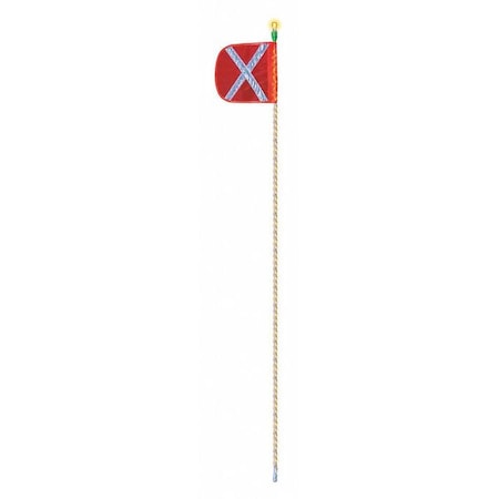 Warning Whip, 5 ft. H, Blue Light Bulb MPN:FSLEDB5OWBF
