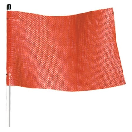Warning Whip, White Whip, Orange Flag, Fiberglass Whip, Plastic-Coated Nylon Mesh Flag MPN:FSRR7W-HB