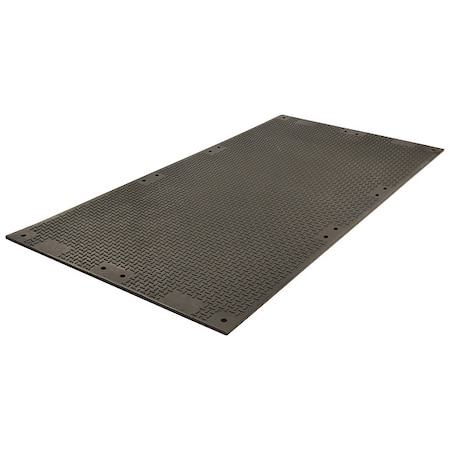 Ground Protection Mat, 18/25 in Thickness, High Density Polyethylene, Black MPN:VM48