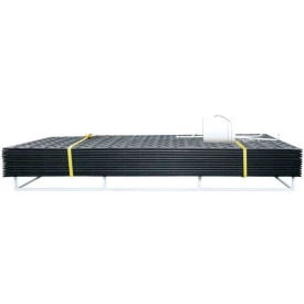 Checkers™ AlturnaMAT® HDPE Ground Protection MatPak w/Hand Holes 4' x 8' Black 12/Pack AMCP4HH8